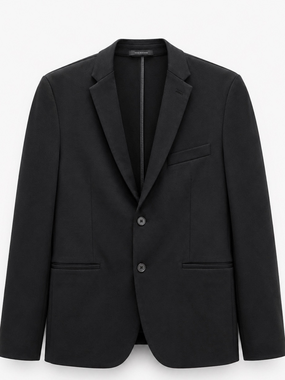 Zara Man Black Jersey Knit Sport Coat Blazer Mens L Stretch Casual Jacket